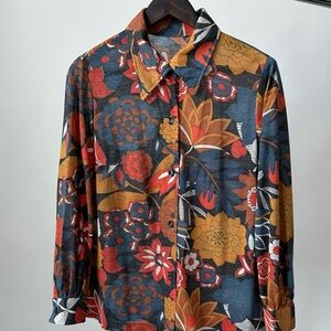Vintage Multicolor Floral Button Down Shirt